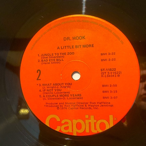 Dr. Hook. A Little Bit More Vinyl Record - Picture 4 of 4